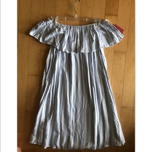 Off the shoulder striped dress